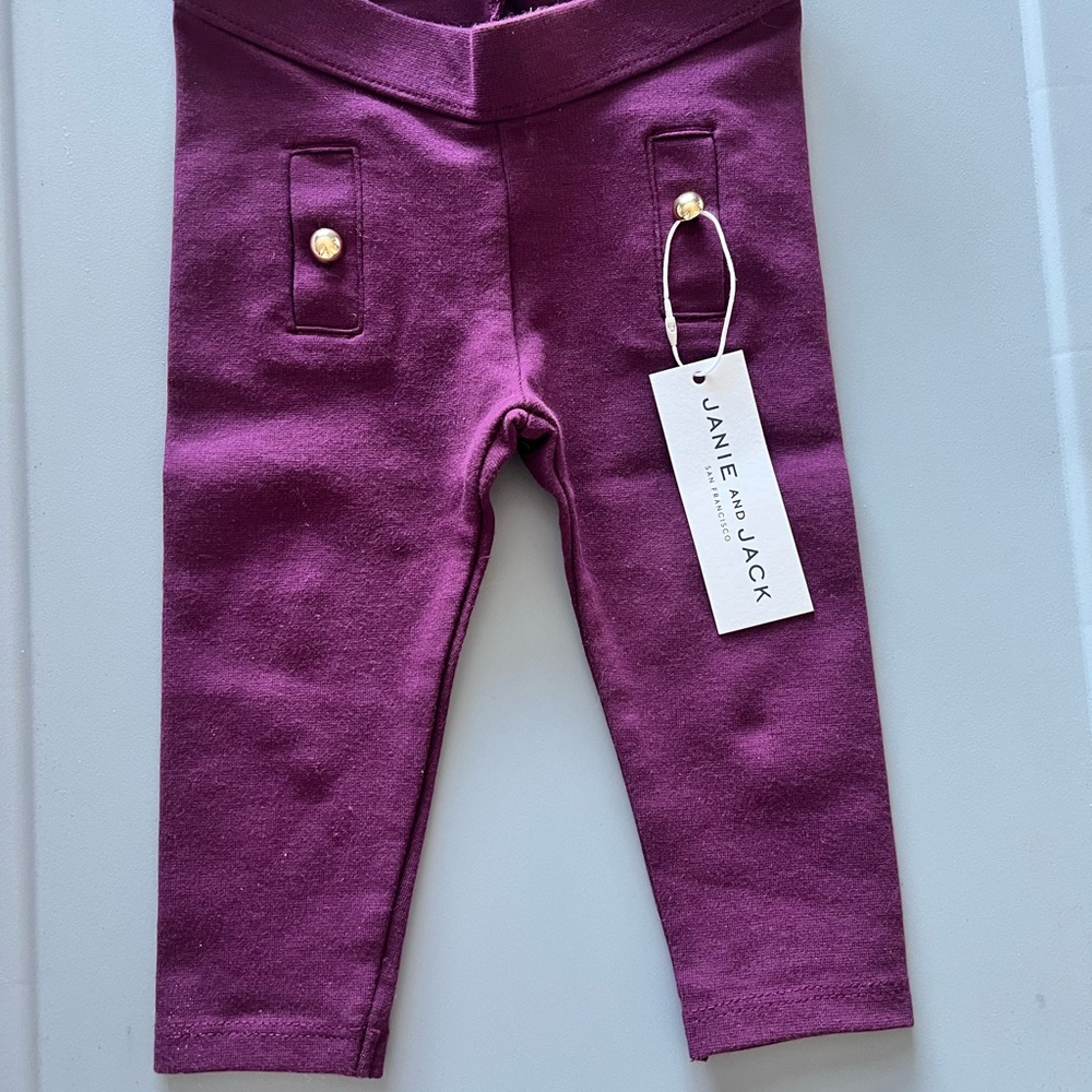 Janie and Jack Purple Kids Leggings